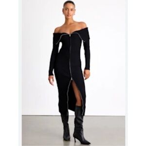 Lulu's Black Off-Shoulder Maxi Dress